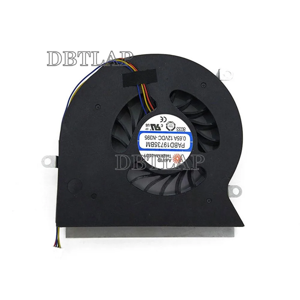 DBTLAP DBTLAP CPU Fan for MSI GT62VR 6RD 6RE 7RE Dominator Pro 16L1 16L2 PABD19735BM-N322 4-Pin laptop cooling pad — product photo
