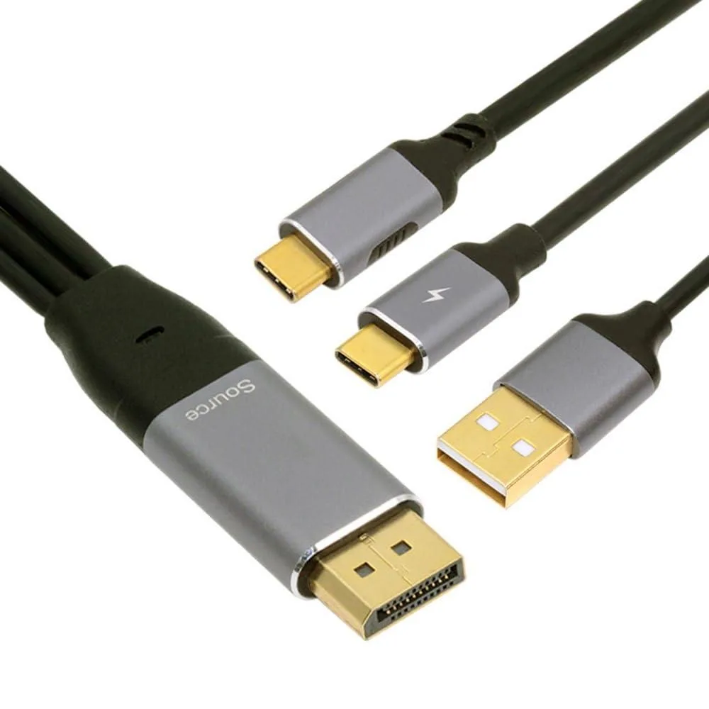 Fervit Fervit DisplayPort to USB-C Cable 4K 60Hz 2.0m Touch Power — product photo