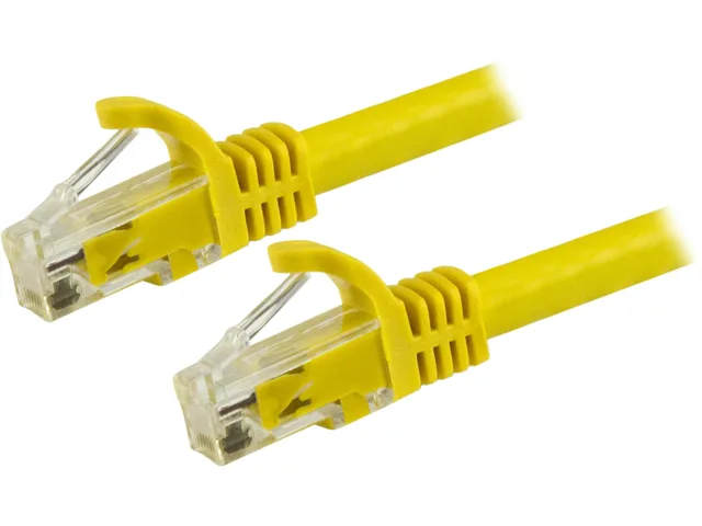 STARTECH STARTECH N6PATCH8YL network ethernet cable 8 ft yellow Cat6 24 AWG 250 MHz 10Gbps 100W PoE — product photo