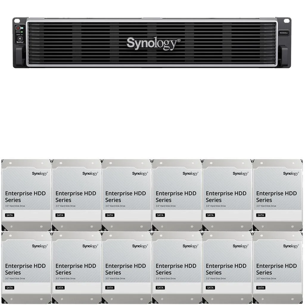 Synology Inc. Synology RS3626xs Xeon D-1726 12-Bay 8GB 192TB rackmount NAS — product photo