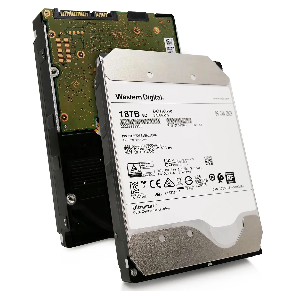 Western Digital Western Digital Ultrastar DC HC550 18TB SATA 3.5" internal hard drive — product photo