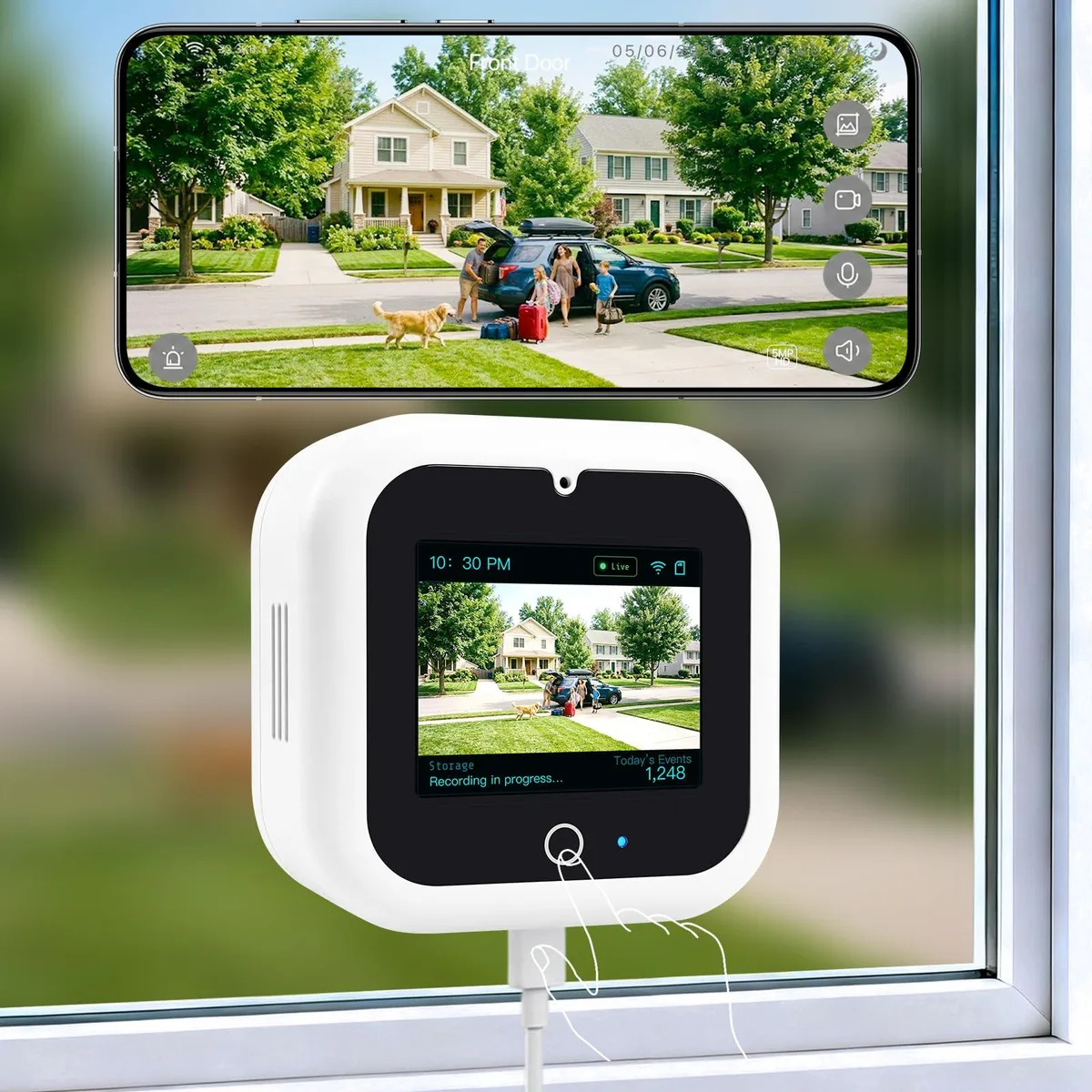 IdeaBeam BF-W20S window camera with rear touchscreen display