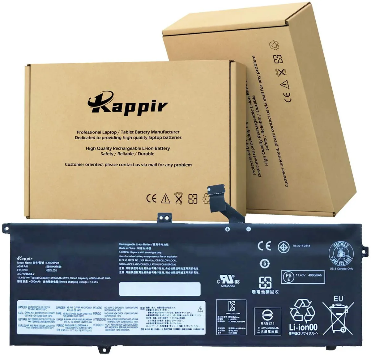 myVolts myVolts L18D6PD1 11.46V 4190mAh 48Wh laptop battery — product photo
