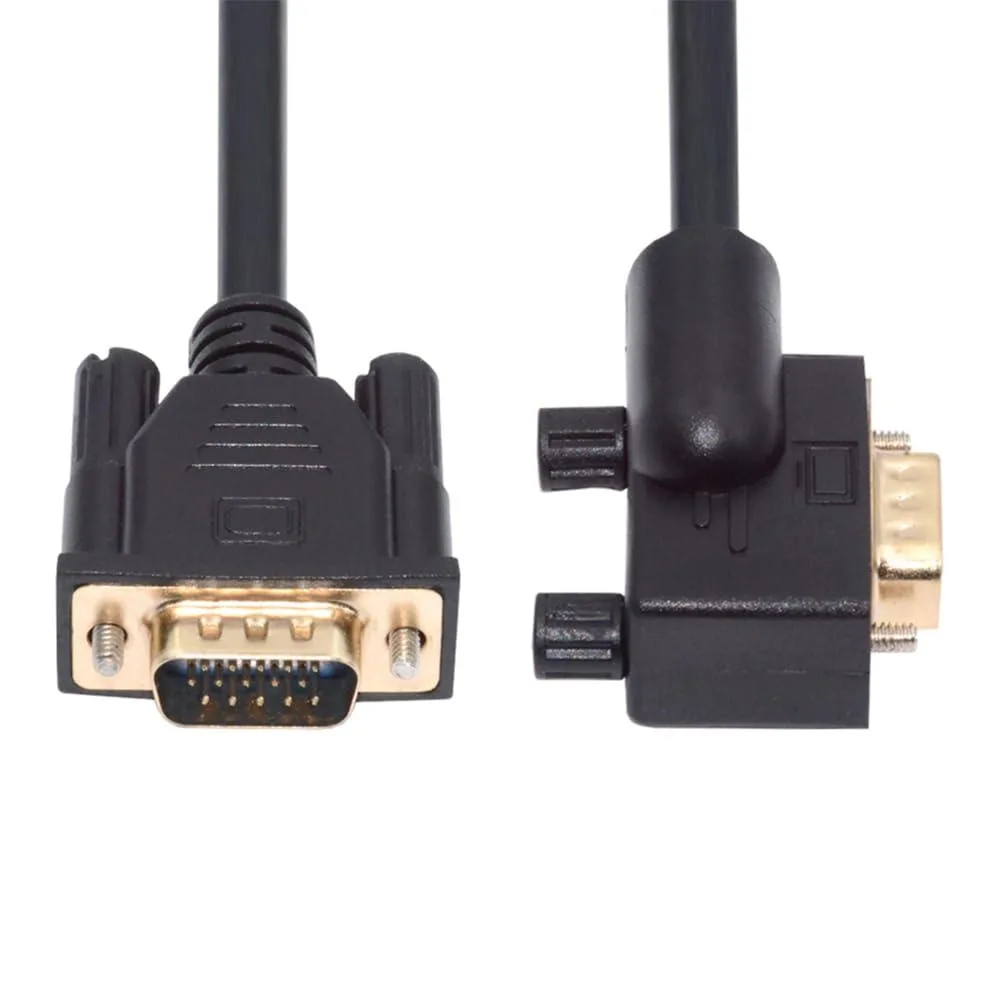 Vszerda Vszerda 90 Degree VGA RGB Cable Left Angled Male to Straight Male 1m/3.3ft — product photo