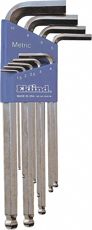 Eklind Eklind 13709 9 Piece Metric L-Shape Hex Key Set — product photo