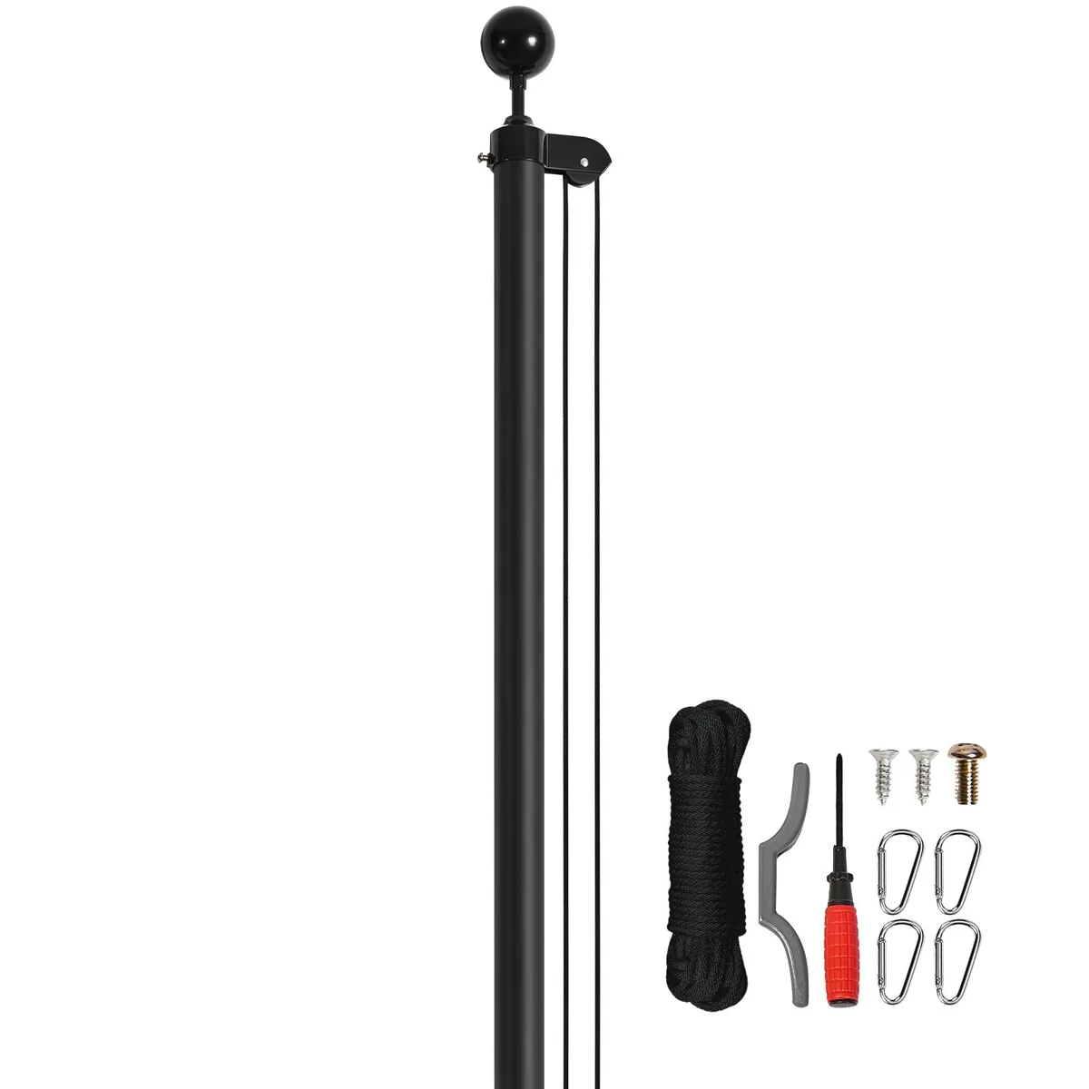 VEVOR VEVOR 25 ft Sectional Flagpole Kit Black 5.3 kg — product photo