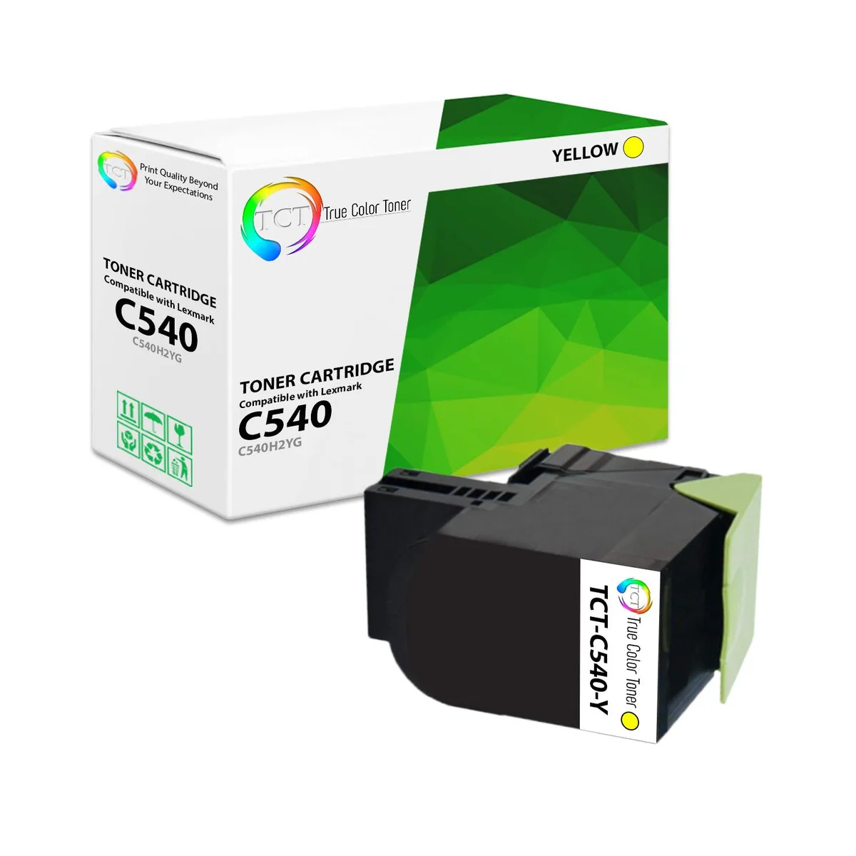 True Color Toner True Color Toner C540H2YG Yellow toner cartridge 2000 pages — product photo
