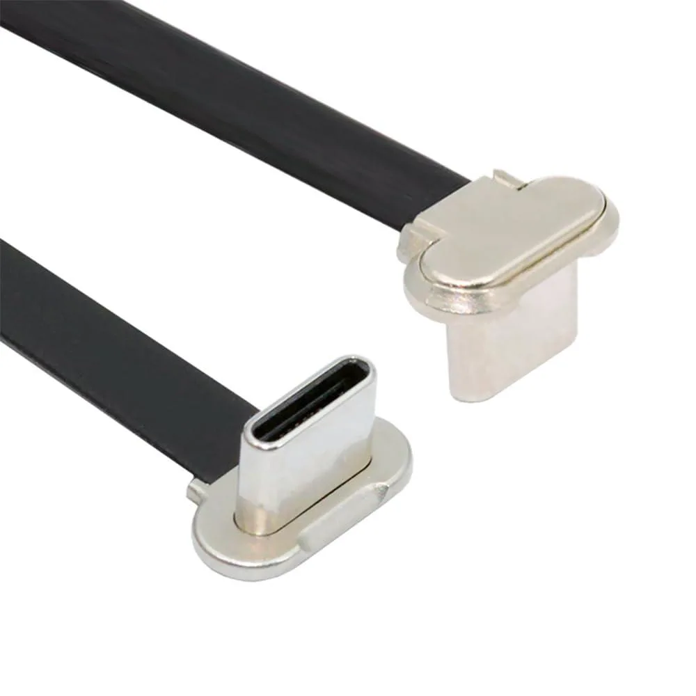 Vszerda Vszerda UC-170-0.07M-XY Angled USB-C Male to Male Cable 7.5cm 65W USB2.0 Black — product photo