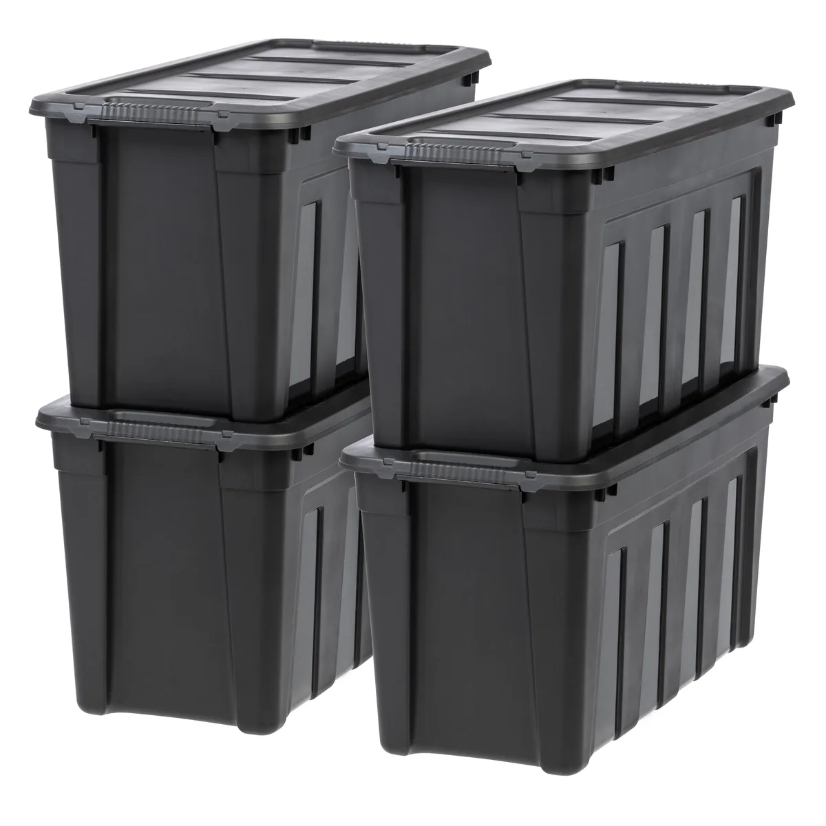 IRIS USA, INC. IRIS USA, INC. 31 Gallon Utility Totes 4 Pack Black storage — product photo