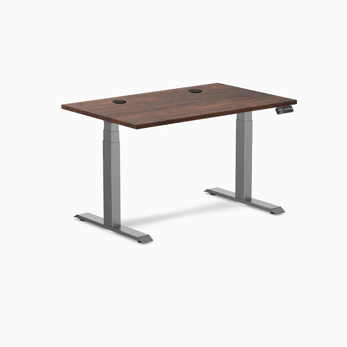 Desky Desky Dual Softwood Sit Stand Desk American Rustic Pine 48 x 30 in Space Grey — product photo
