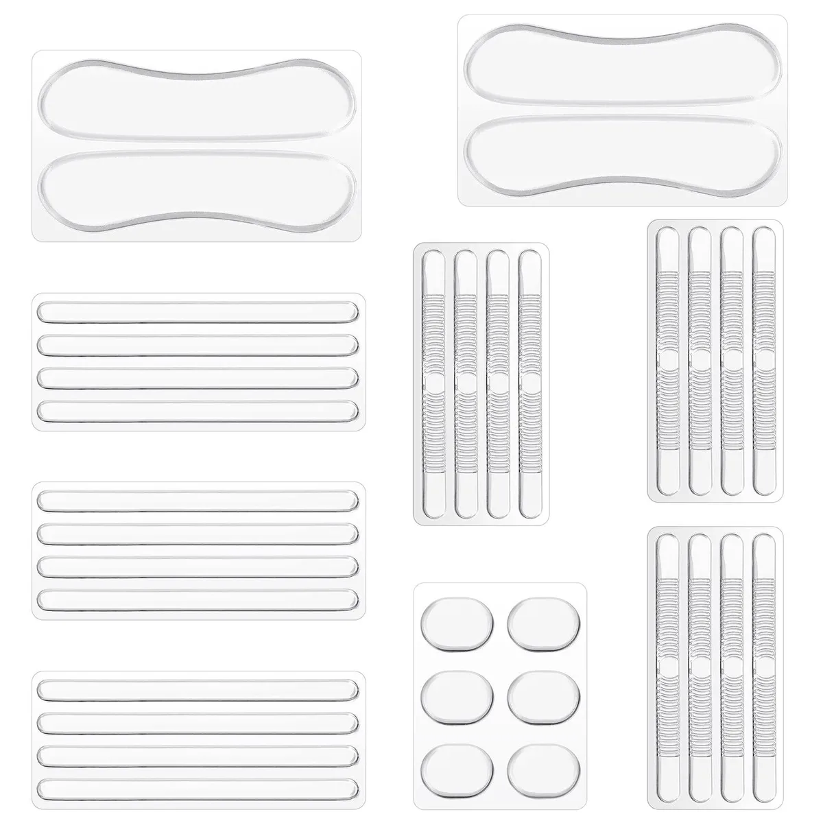  34 Pcs Silicone Heel Liners &amp; Inserts Black — product photo