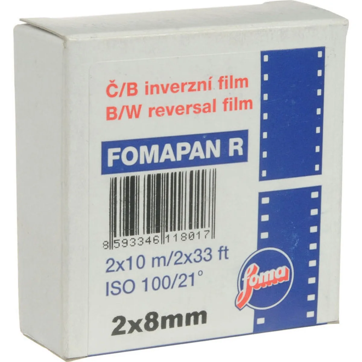 Foma Film Foma Film Fomapan R100 Double Standard 8mm Black &amp; White Reversal Film 10m — product photo