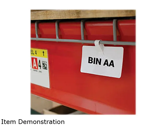 C-Line C-Line 87411 Wire Shelf Tag 3.5 x 1.5 White 10 Pack — product photo