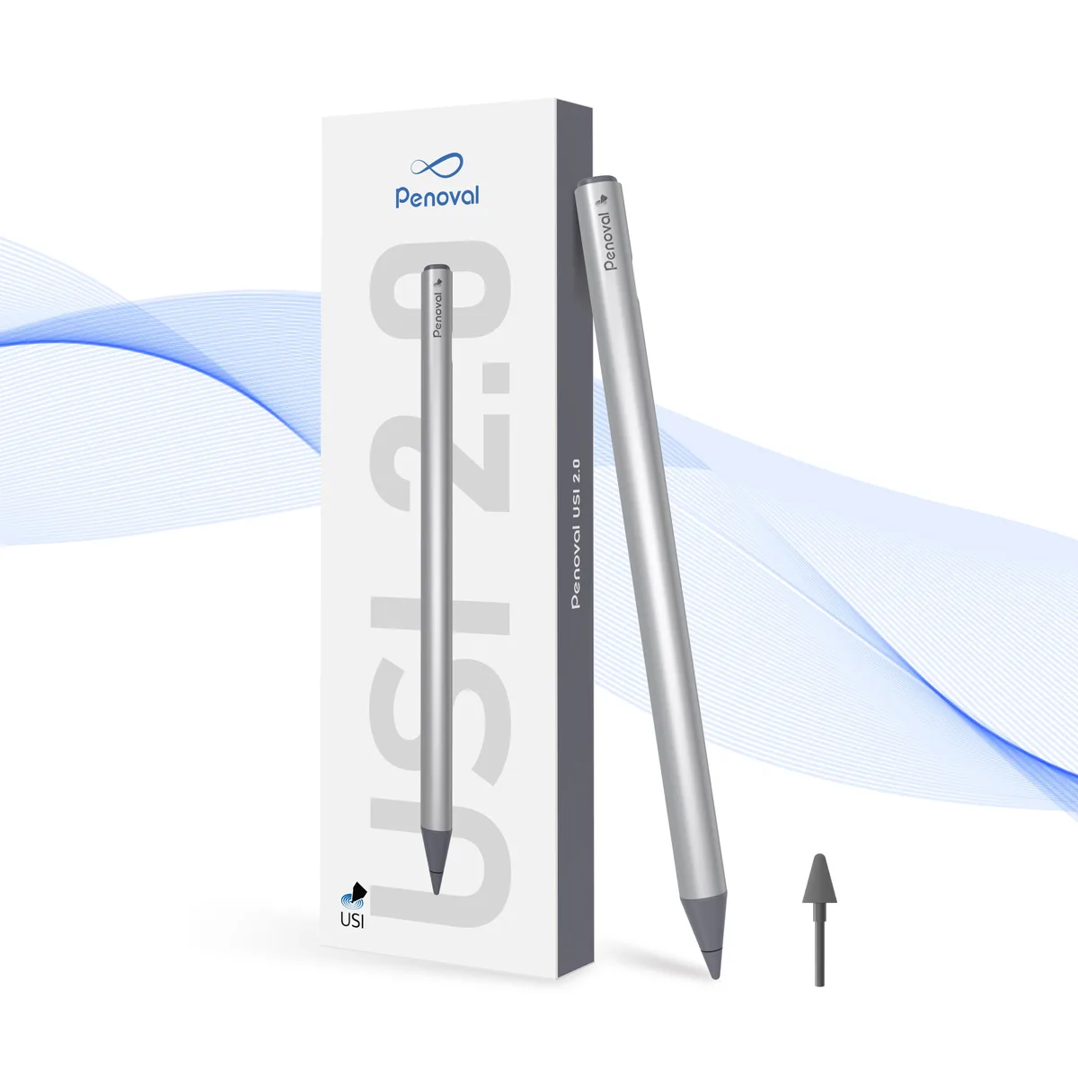 Penoval Penoval USI 2.0 Stylus Silver 4096 Pressure 90h 50min Charge — product photo