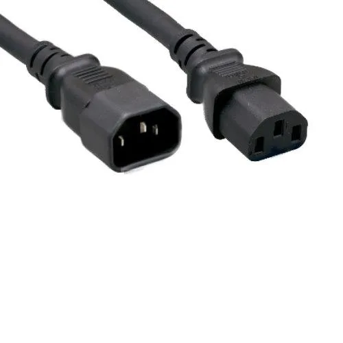 KENTEK KENTEK 3 ft C13 to C14 power cable 18 AWG 10 A 250 V black — product photo