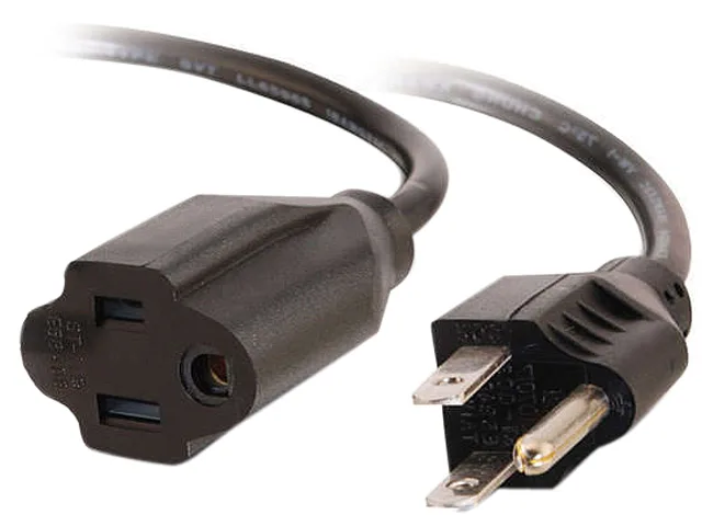 Cables To Go Cables To Go 03117 18 AWG Power Extension Cord 15 ft NEMA 5-15P to 5-15R Black — product photo