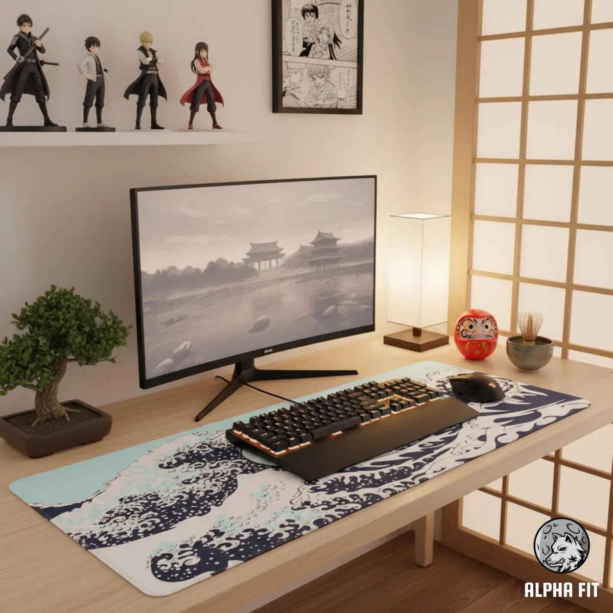Alpha Fit Alpha Fit Wave 14 800 Mouse Pad 31.5" x 11.8" Artisan Japanese Great Wave — product photo