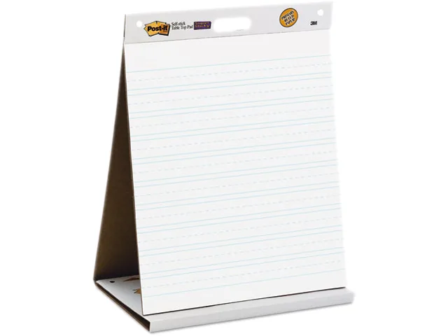 Post-it Easel Pads Post-it Easel Pads 563PRL Self-Stick Tabletop Ruled Pad 20 x 23 20 Sheets — product photo