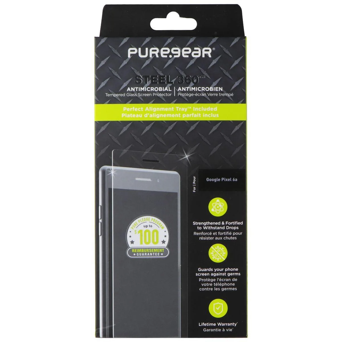 PureGear PureGear Steel 360 Screen Protector Google Pixel 6a Clear — product photo