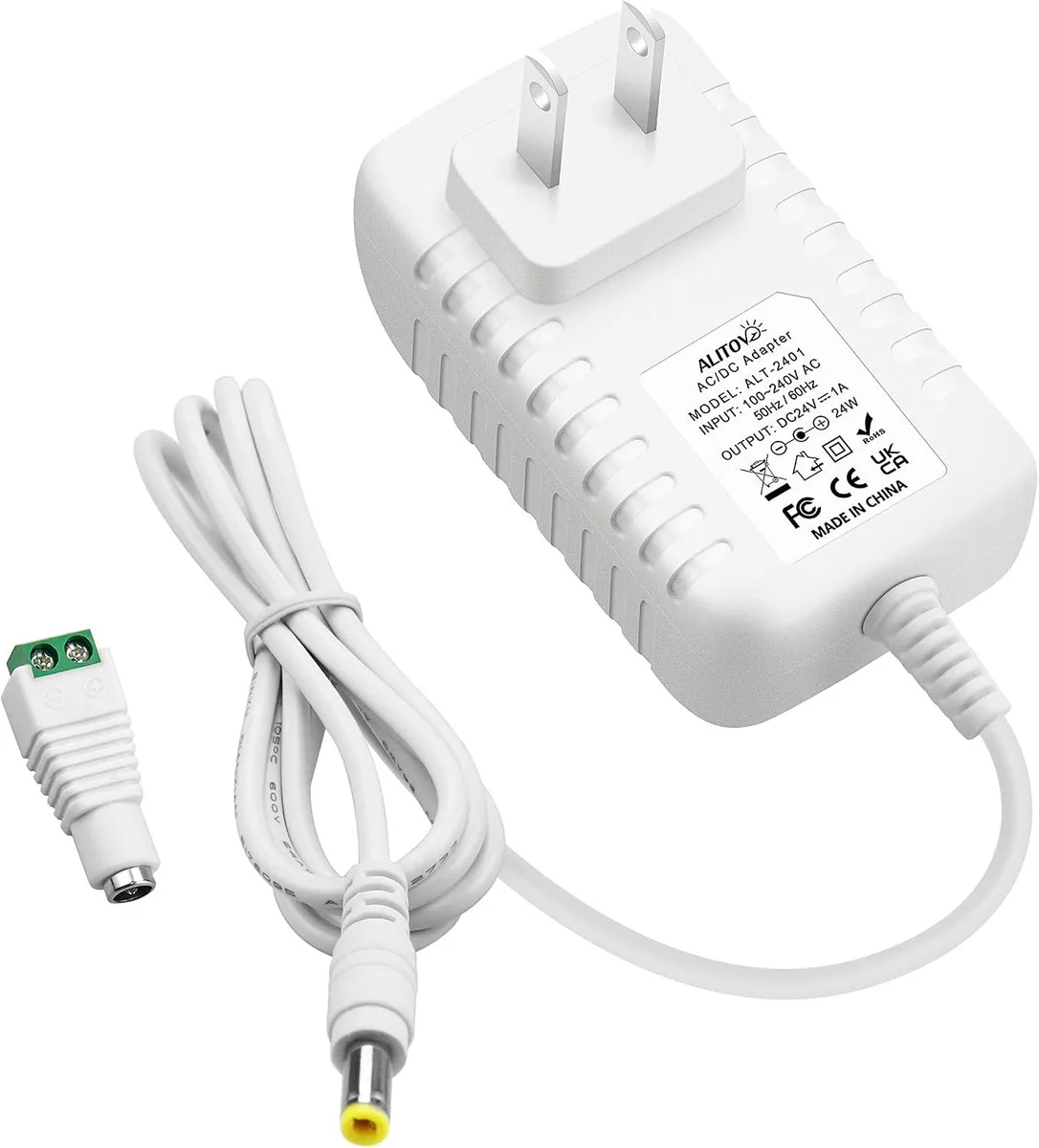 BASEUS BASEUS 24V 1A AC Adapter 100-240V 50/60Hz 5.5x2.5mm White — product photo