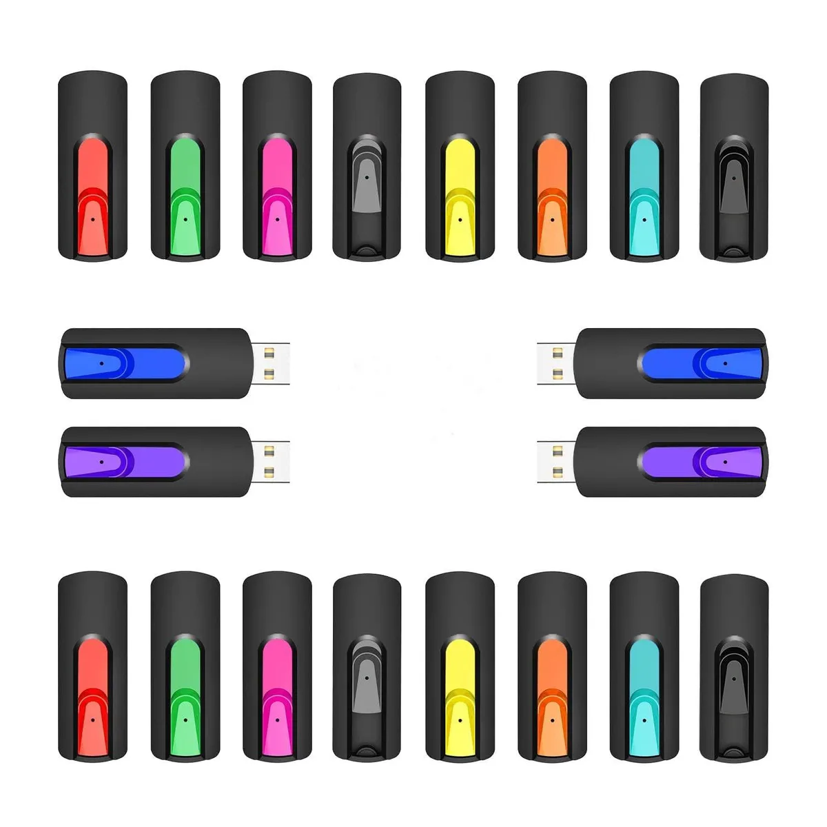 ARENTI ARENTI 2 in 1 accessory 20 USB 2.0 4GB drives 10 mixed colours — product photo