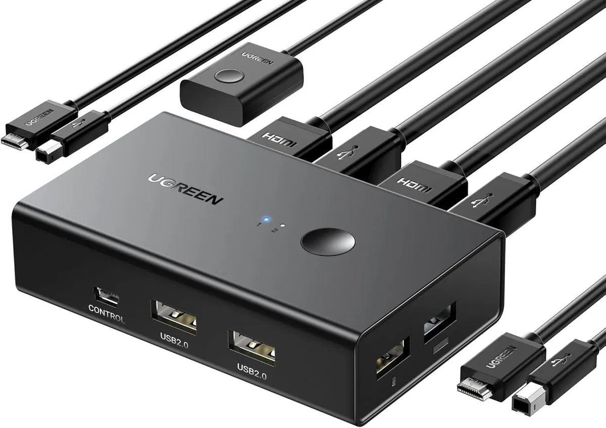 suranus suranus KVM Switch 2-Port 4K@60Hz USB 2.0 HDMI Desktop Controller — product photo