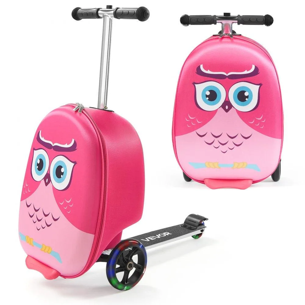 VEVOR VEVOR SC-19OL-B01 Ride-on Luggage 20-inch Kids Scooter Suitcase Flash Wheels Pink — product photo