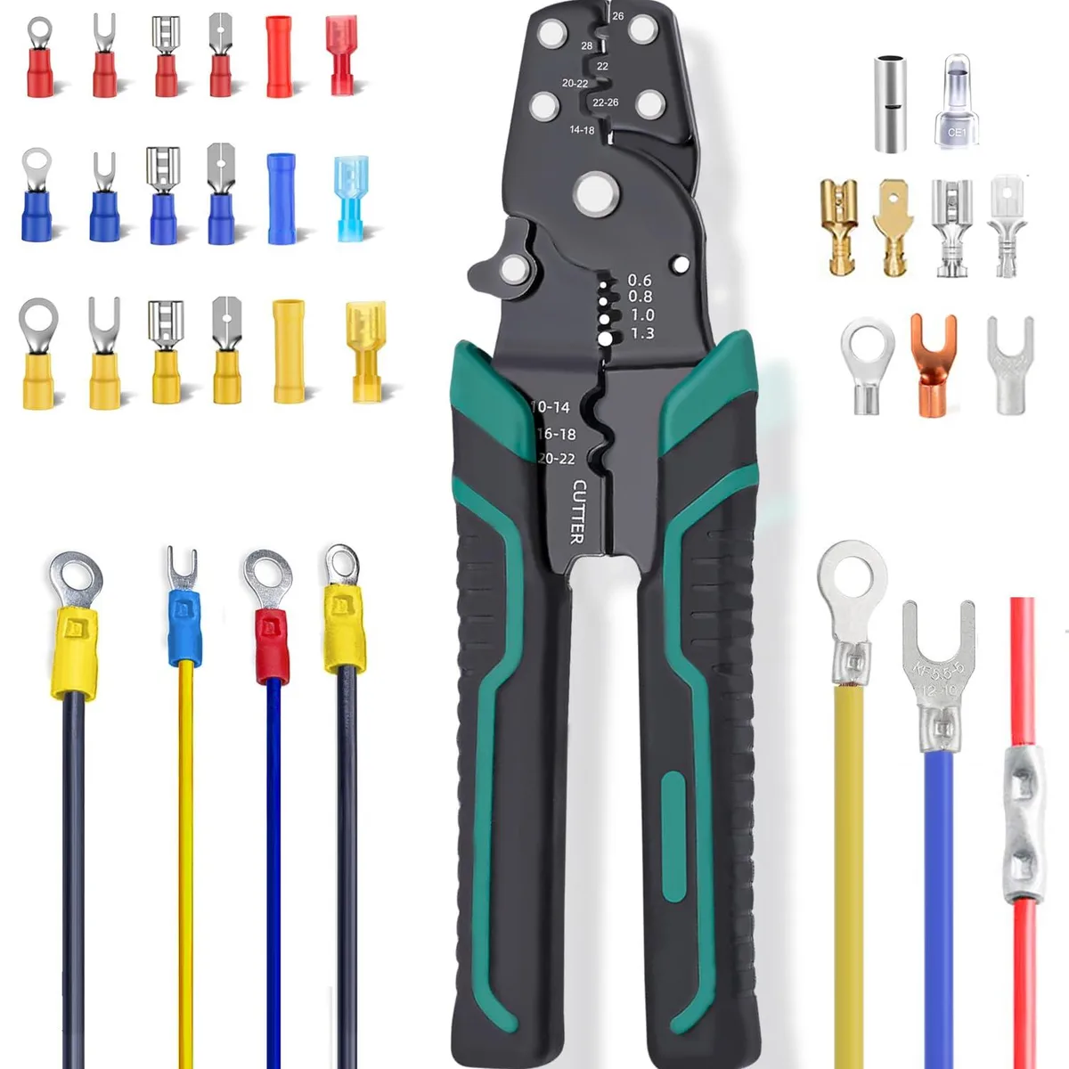 Klein Tools C-D-046 Multifunctional Crimping Tool 22-10 AWG Red — product photo