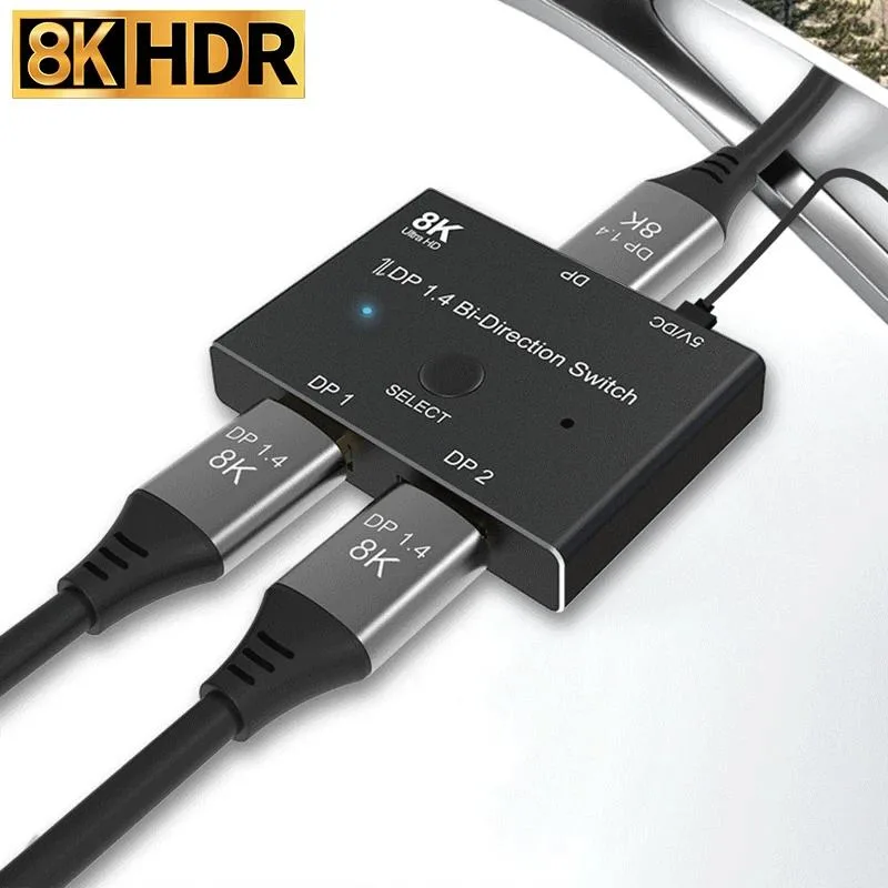 YINGHUA YINGHUA DisplayPort 1.4 Bi-Directional KVM Switch 8K@30Hz 4K@120Hz 1080P@240Hz 32.4Gbps — product photo