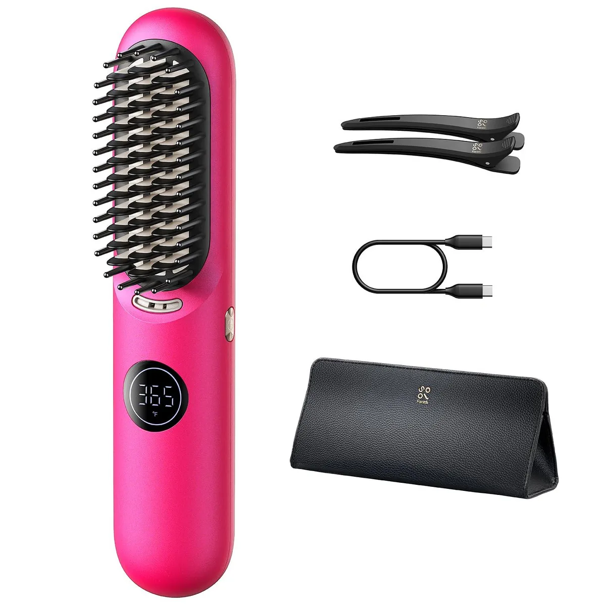  Fanttik Solo I10 APEX Cordless Straightening Brush Pink — product photo