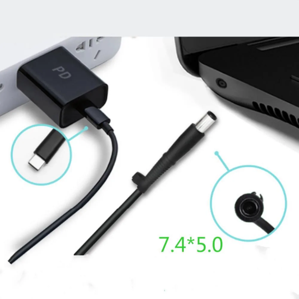 Ruth's sister Ruth's sister USB-C PD to Dell 7.4×5.0 mm 65 W 87 W Power Cord — product photo