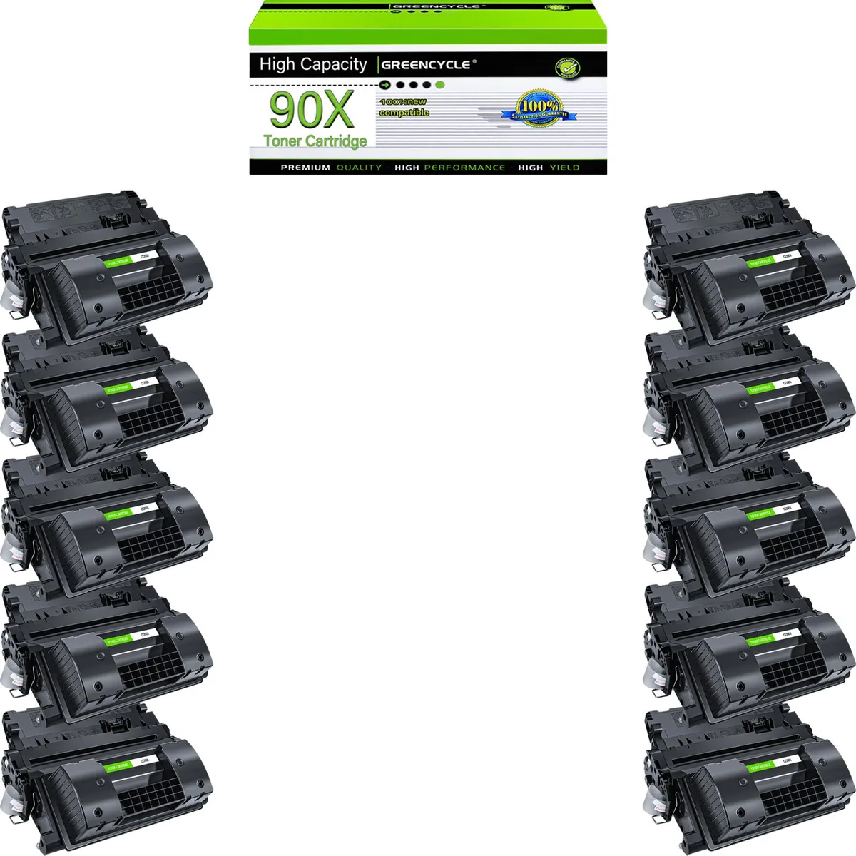 GREENCYCLE GREENCYCLE CE390X 10 Pack Black Toner Cartridge 24000 Pages — product photo
