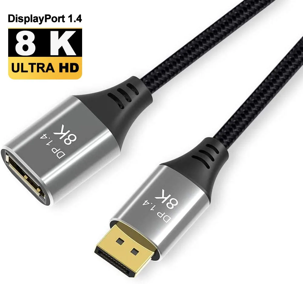 LUOM LUOM TJ-A028 DisplayPort 1.4 Extension Cable 6.6 ft Male to Female — product photo