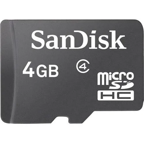 SanDisk SanDisk microSDHC Class 4 4GB SDSDQ-004G memory card — product photo