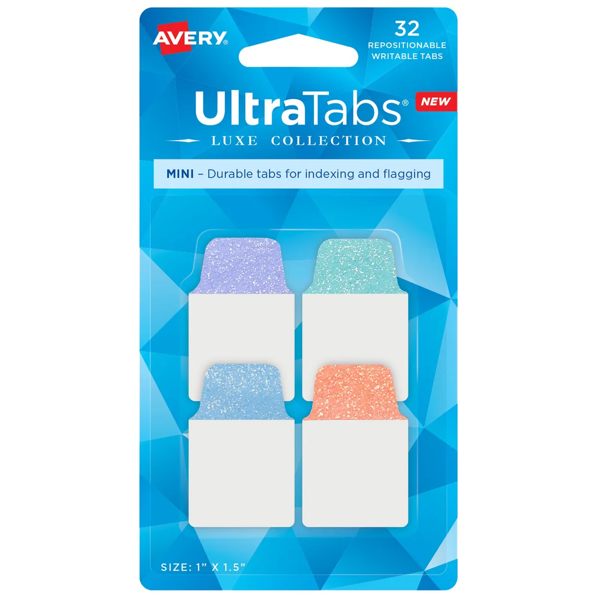 Avery Avery Ultra Tabs 32 Pastel Shimmer 1" x 1.5" 74149 — product photo