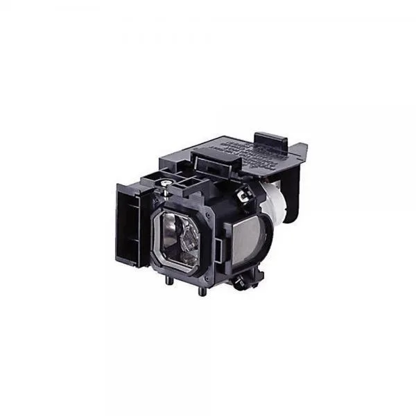 Projector lamp module in black housing with genuine OEM bulb inside
