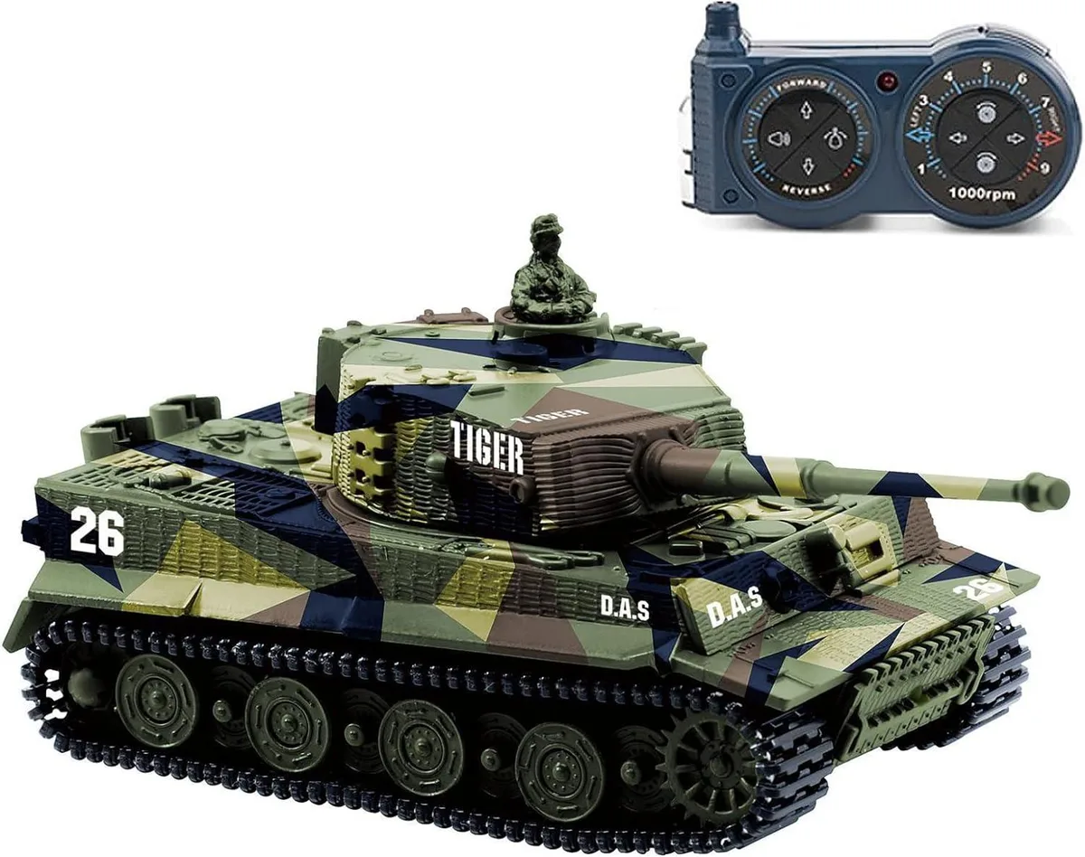 usbroway usbroway 1:72 German Tiger I RC Tank 360° Turret Sound — product photo