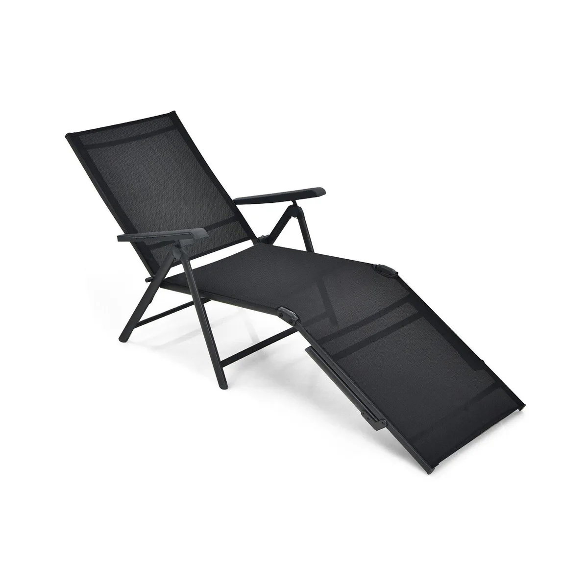 SlickBlue SlickBlue Patio Foldable Chaise Lounge Chair Black — product photo
