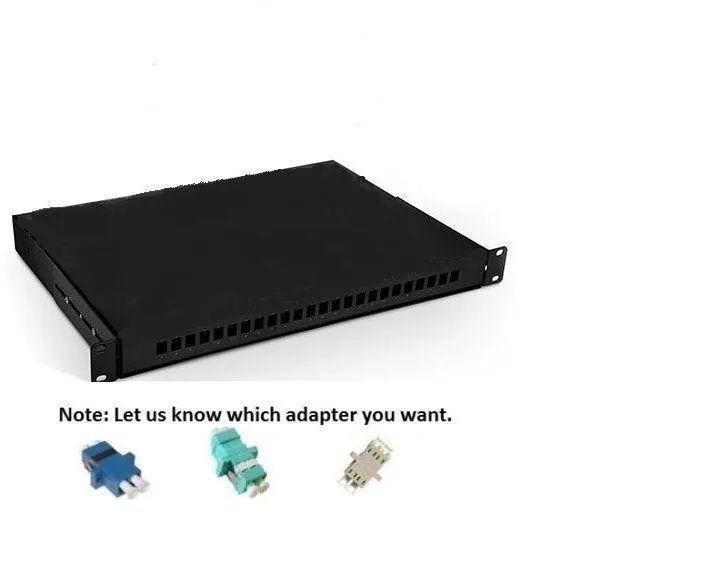 Other Electricities Other Electricities 24-Fiber Rack Patch Panel 48 Core LC Black 19 x 7.87 x 1.81 in — product photo