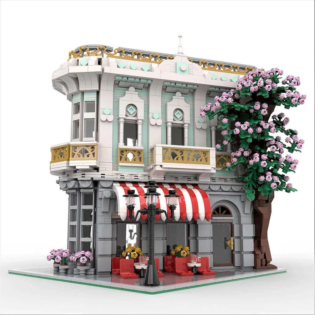 ZITIANYOUBUILD ZITIANYOUBUILD MOC-131134 Modular Street Corner Shop 3281PCS — product photo