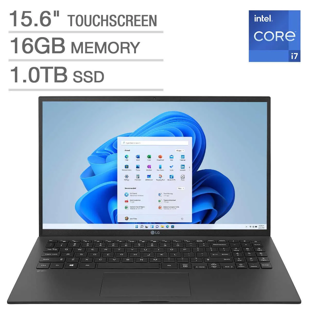 LG Electronics LG gram 15 15.6" Touchscreen i7-1195G7 16GB 1TB SSD — product photo