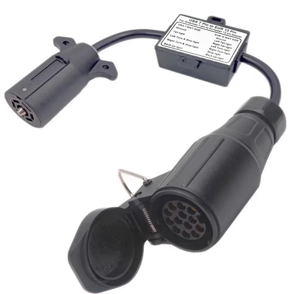 CARROFIX CARROFIX Trailer Light Adapter Converter US 7-Way to European 13-Pin — product photo