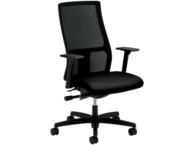 HON HON IW103CU10 Ignition Mesh Mid-Back Chair Black 27"W 38"D 46.50"H — product photo