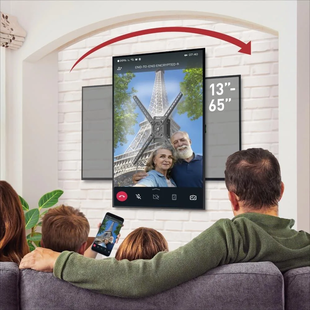 Barkan Barkan 13-65 inch TV Wall Mount, Landscape-Portrait Rotation, 80lbs, 2.3 in, 2 in 1 accessory — product photo