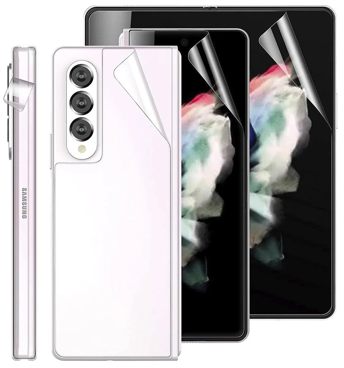 Nakedcellphone Nakedcellphone Hydrogel Soft Film Screen Protector for Samsung Galaxy Z Fold 3 5G (SM-F926, 2021) Clear — product photo