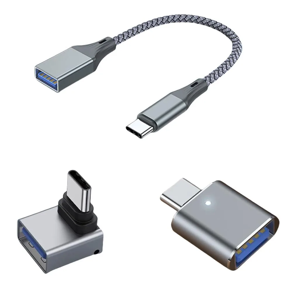  PNSFYDZSW K61-A48-XX USB-C to USB-A adapter grey 3-pack — product photo