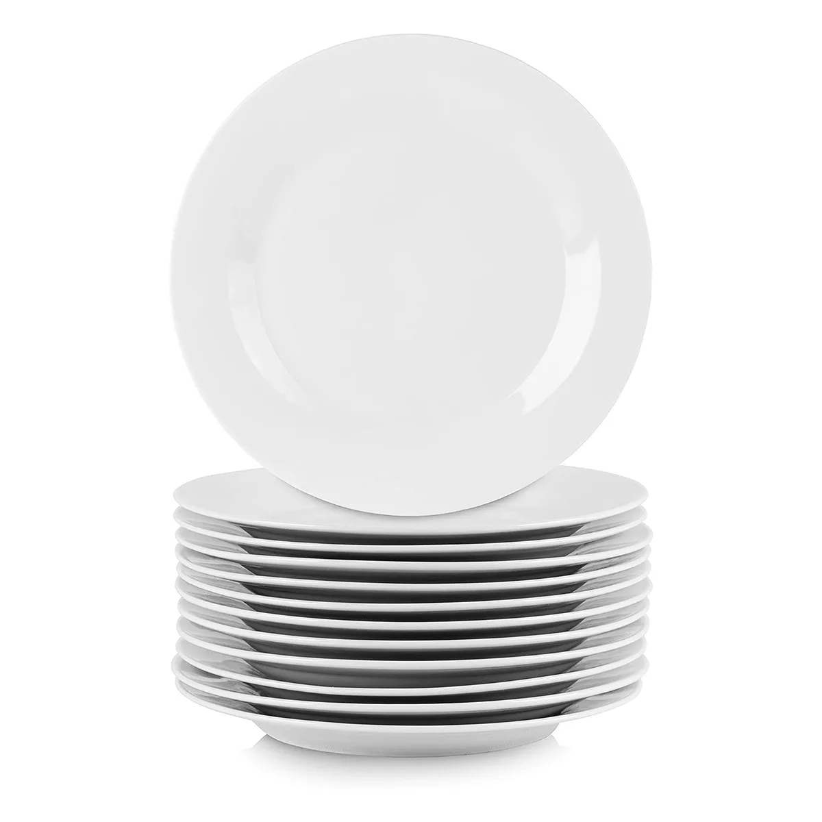 Elama Elama 12-Piece Porcelain Dinner Plate Set White 10.5 — product photo
