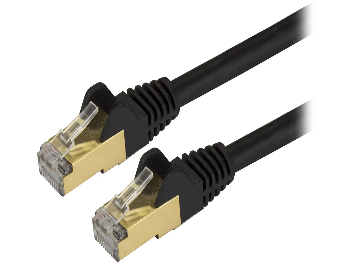 STARTECH STARTECH C6ASPAT35BK Cat6a shielded network ethernet cable 35 ft black — product photo