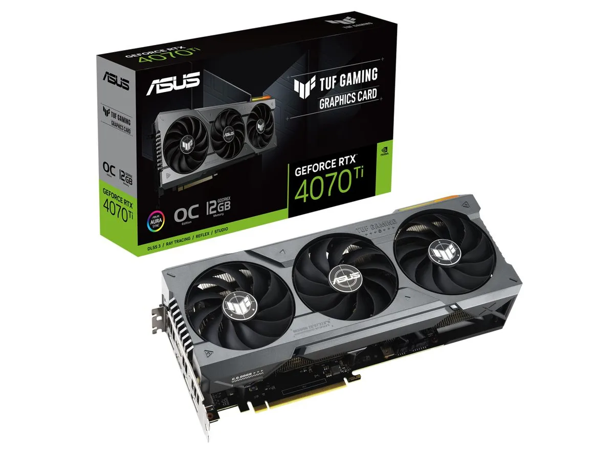 ASUS ASUS TUF Gaming GeForce RTX 4070 Ti OC 12GB graphics card — product photo