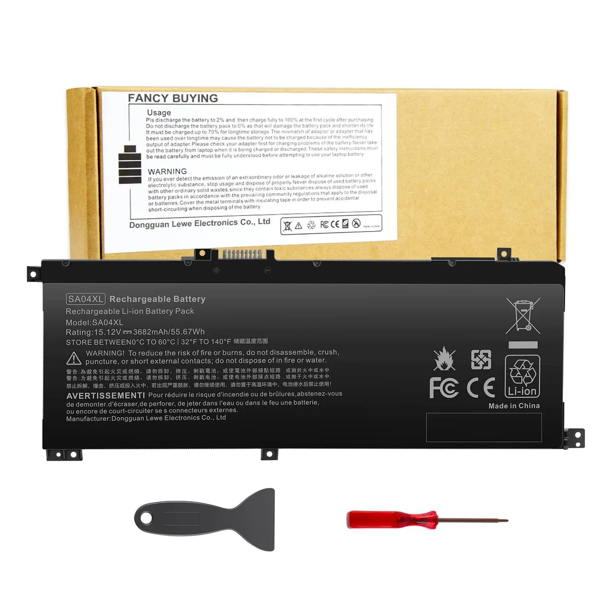 DELL SA04XL 55.67Wh 15.12V laptop battery — product photo